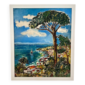 Cote d'Azur, 1970, Oil Painting