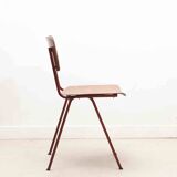 Eromes F6 oak and red chair