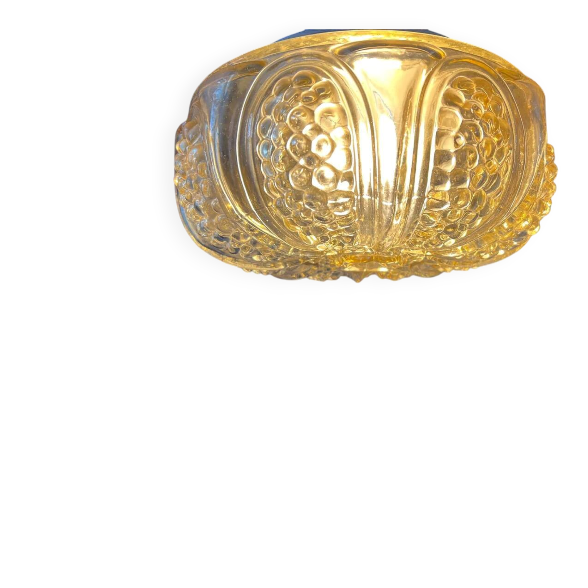 30s flush mount glass ceiling lamp