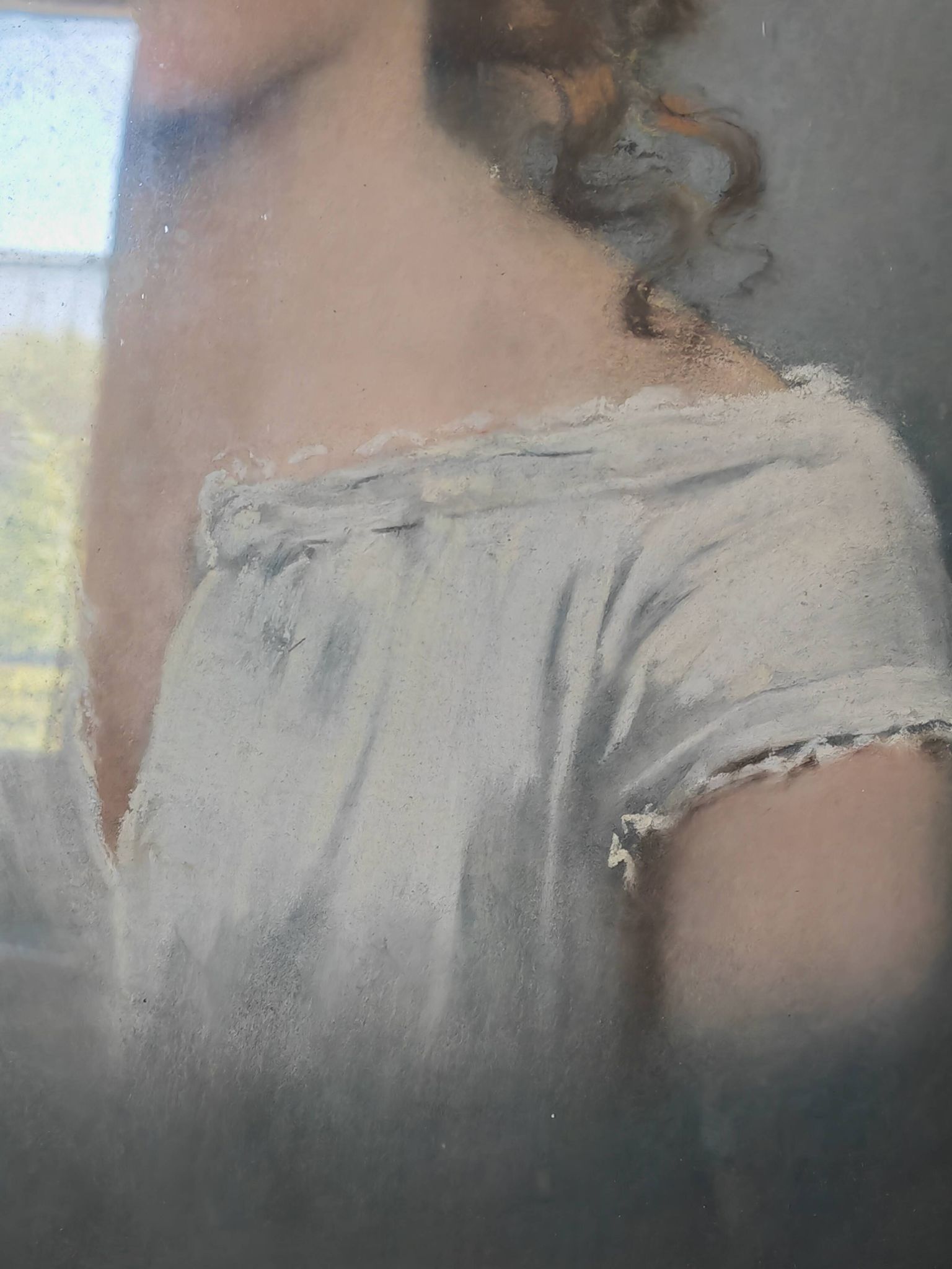 Framed 19th-century pastel