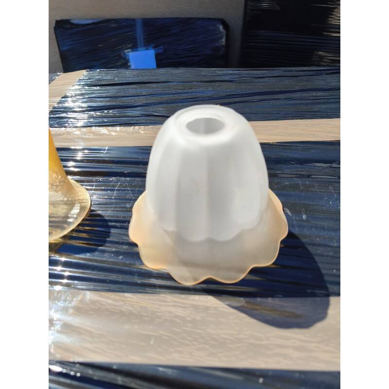 Set of 5 antique opaline glass tulips