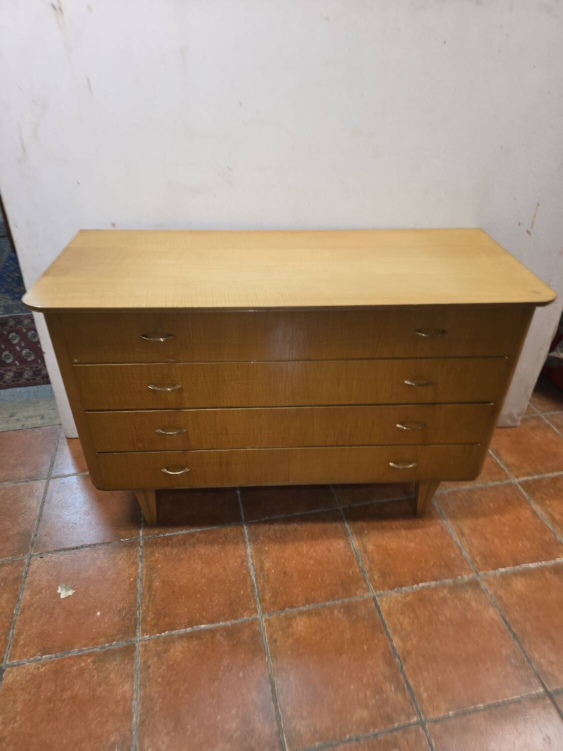 Vintage elm commode from the 1960s.