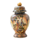 Vase en céramique chinoise peint à la main des années 1960