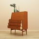 Teak secretary, Danish design, 1960s, Arne Wahl Iversen, Vinde Møbelfabrik