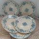 5 old flat plates in Sarreguemines ironstone