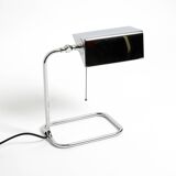 Large original 1980s chrome table lamp by Florian Schulz
