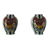 Paire de vases anciens Henri Delcourt - Boulogne sur mer