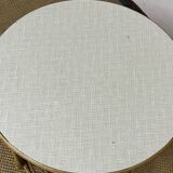 Small round bamboo and rattan table from the 60s
