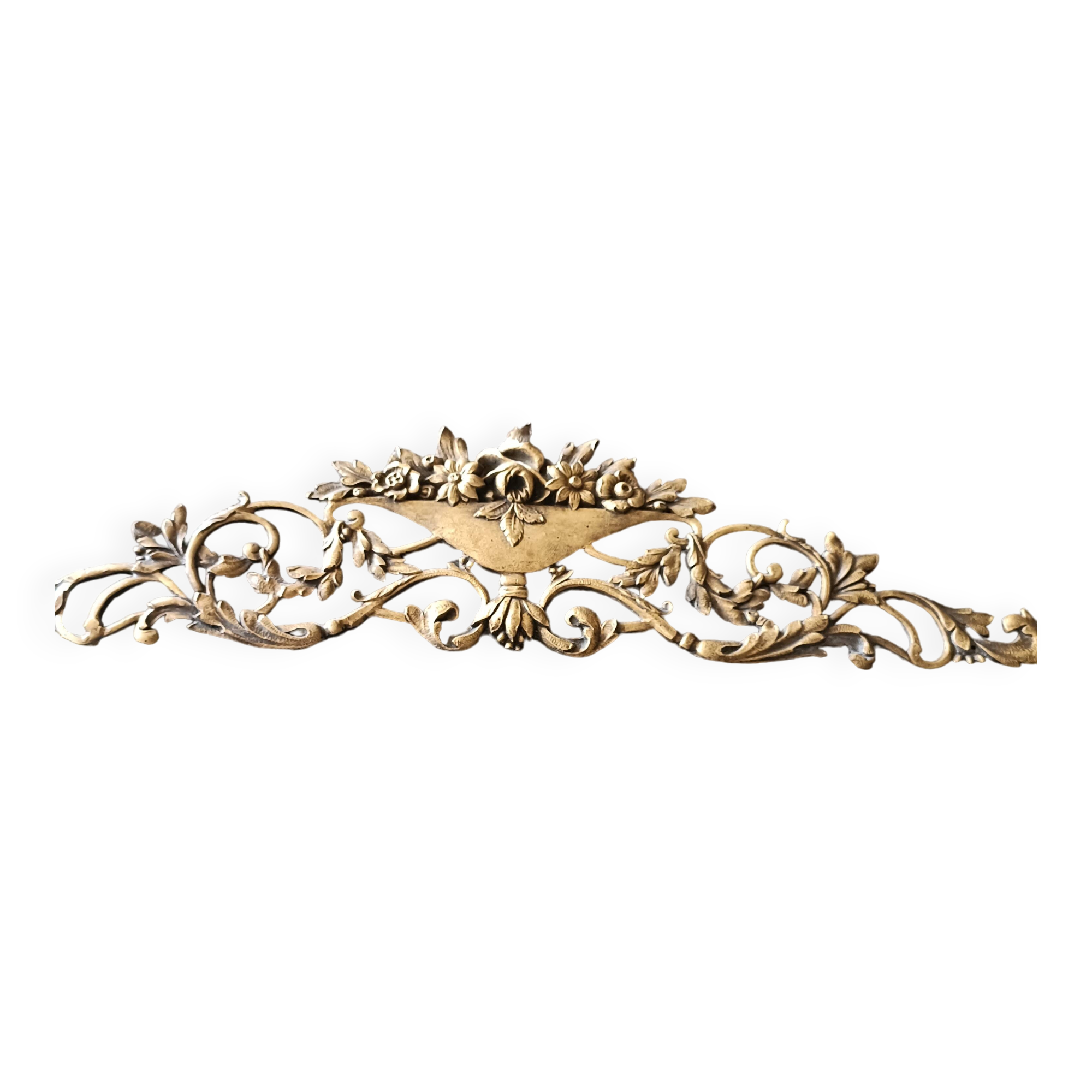 Fronton bronze doré