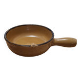 Vintage glazed terracotta casserole La Bourguignonne France