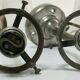 Pair of bronze and glass sconces  1900