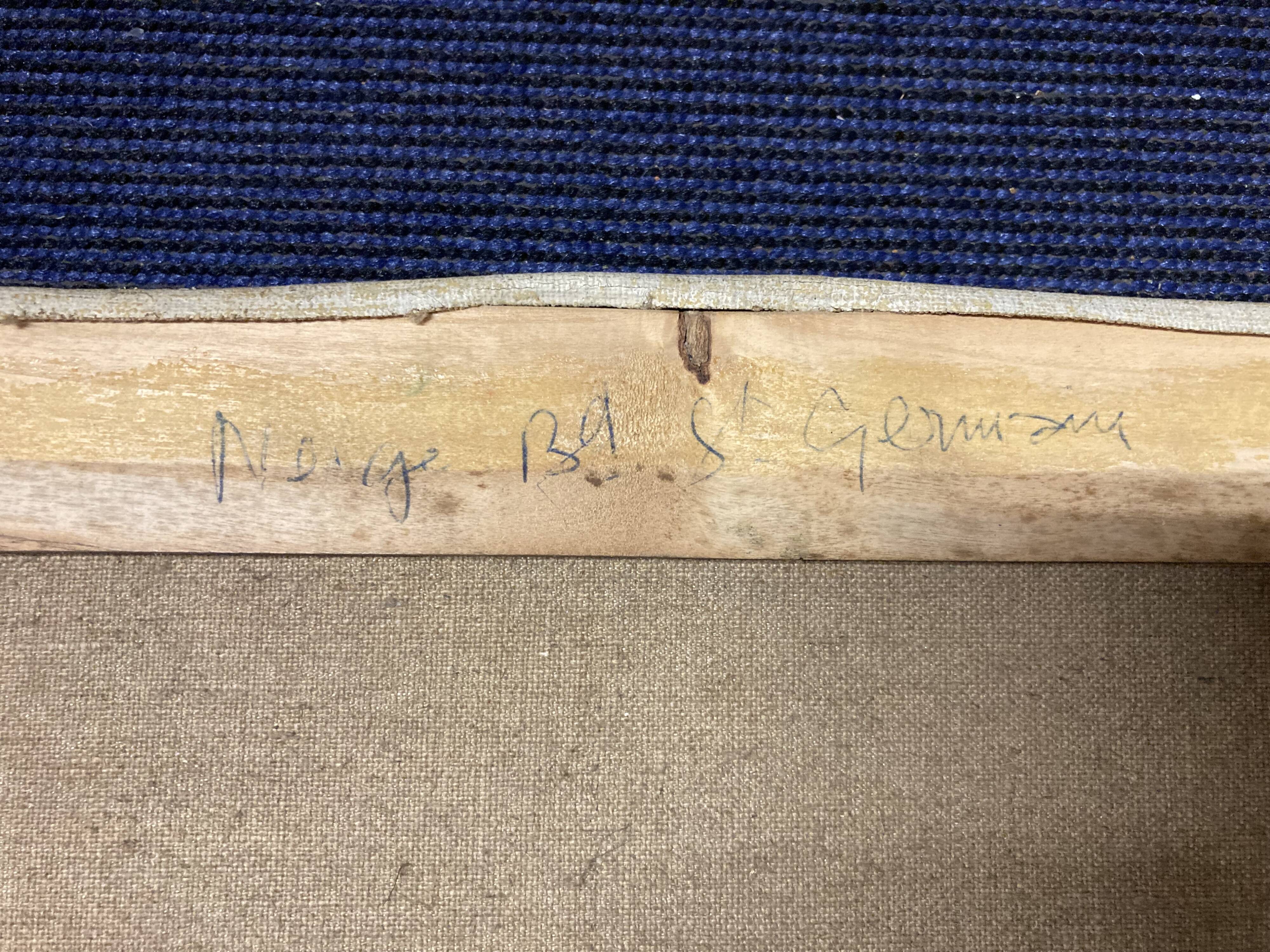 Geneviève chapront, snow boulevard saint-germain, signed oil on canvas