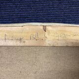 Geneviève chapront, snow boulevard saint-germain, signed oil on canvas