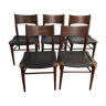 Lot de 5 chaises design scandinave 60's