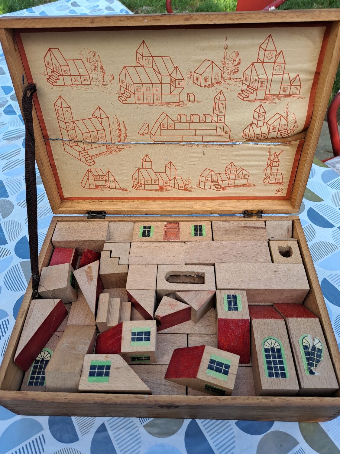 Old wooden construction toy
