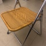 Chaise pliante en rotin