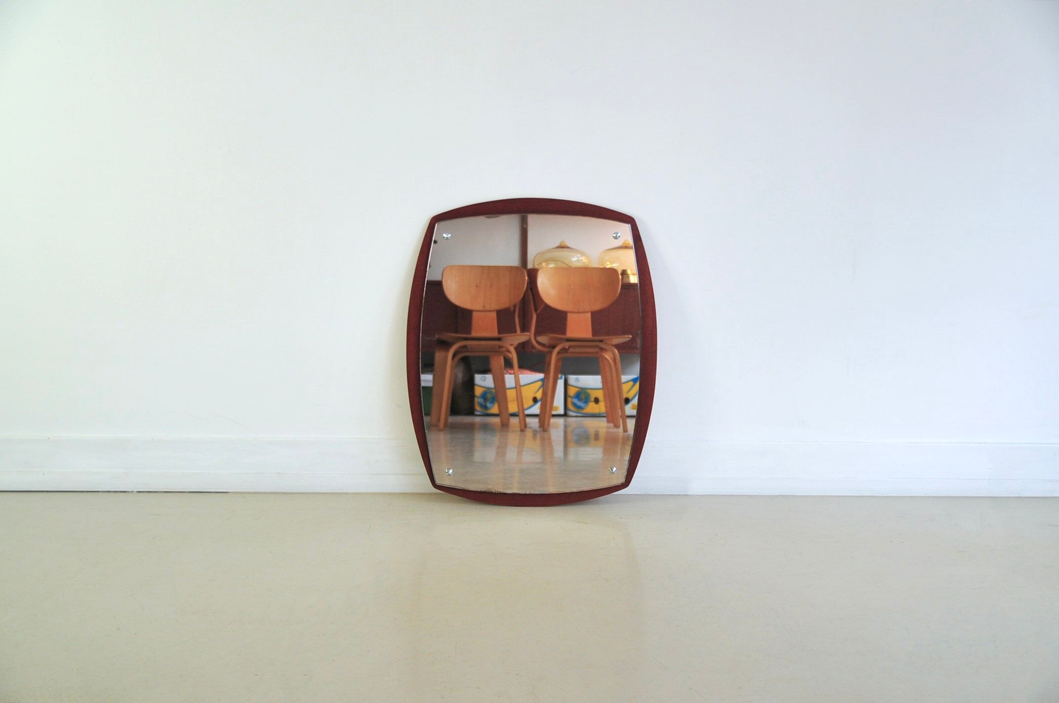 Teak wood mirror