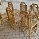 Series Of 6 Real Bamboo Chairs Circa 70