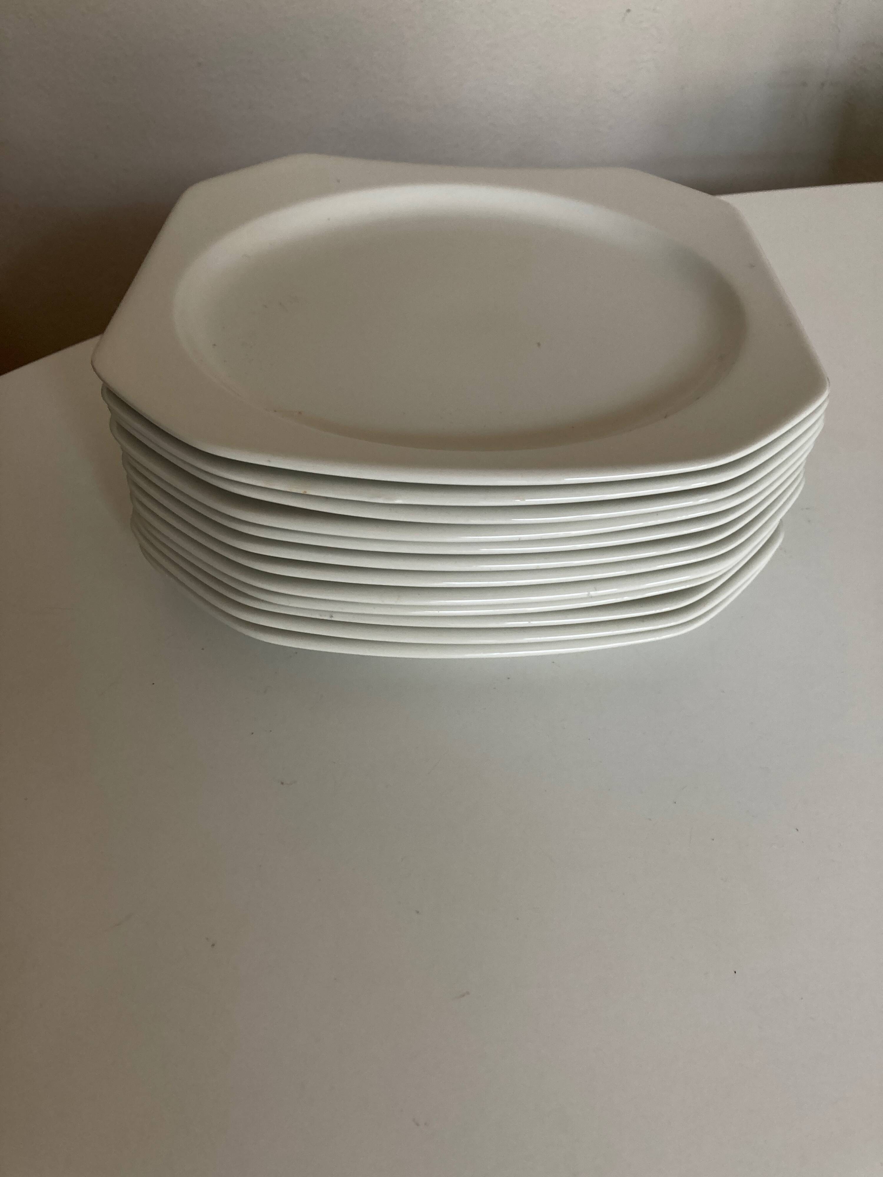 Set of 6 Scandinavian octagonal flat plates from the 1970s.