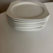 Set de 6 assiettes plates scandinaves octogonales 1970