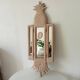 Miroir triptyque Art déco Ananas en bois sculpté