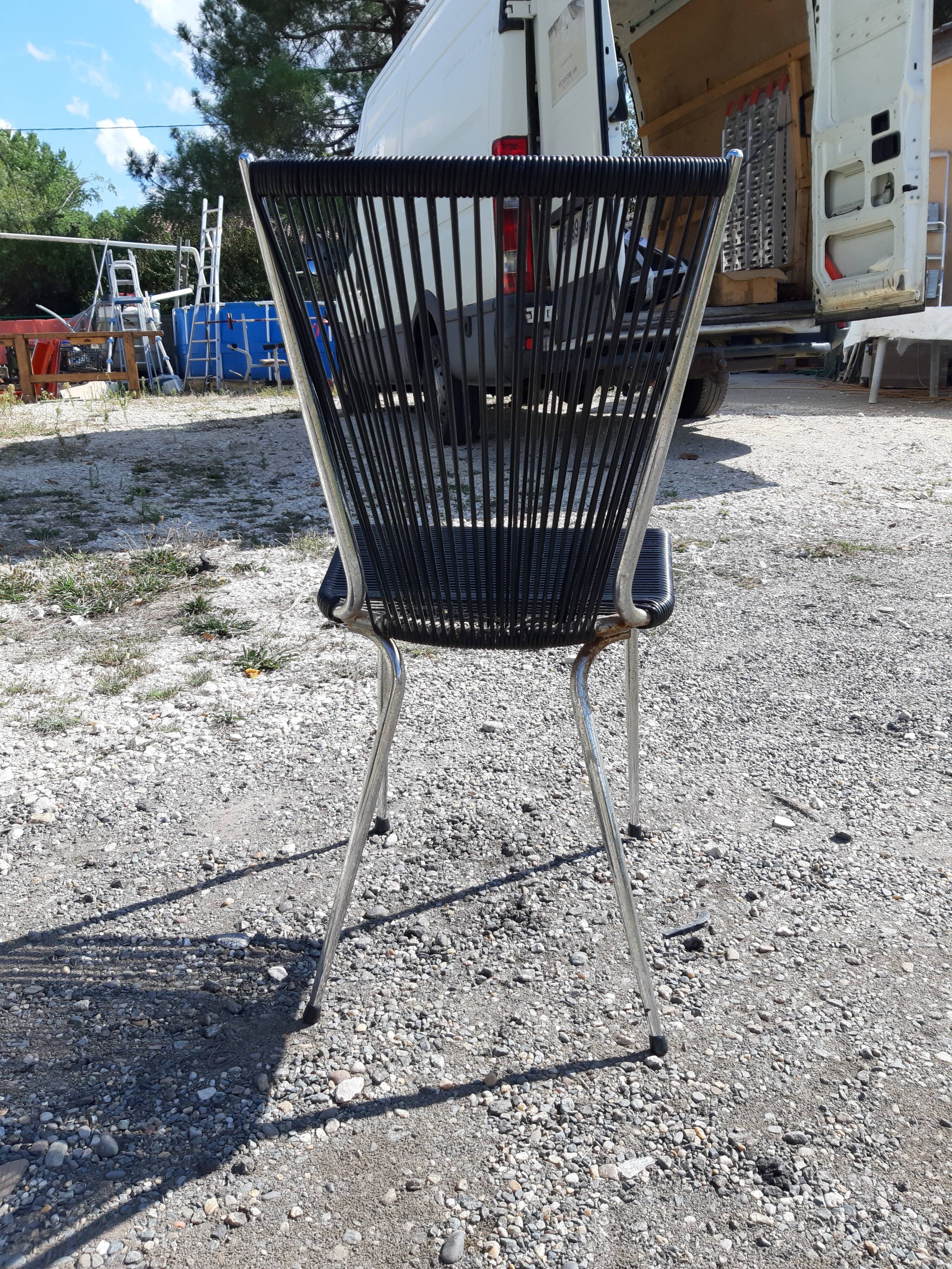 Scoubidou chair of the 60s