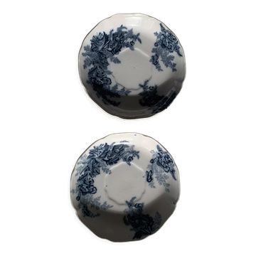 Ensemble de deux petites assiettes porcelaine anglaise Johnson Bros