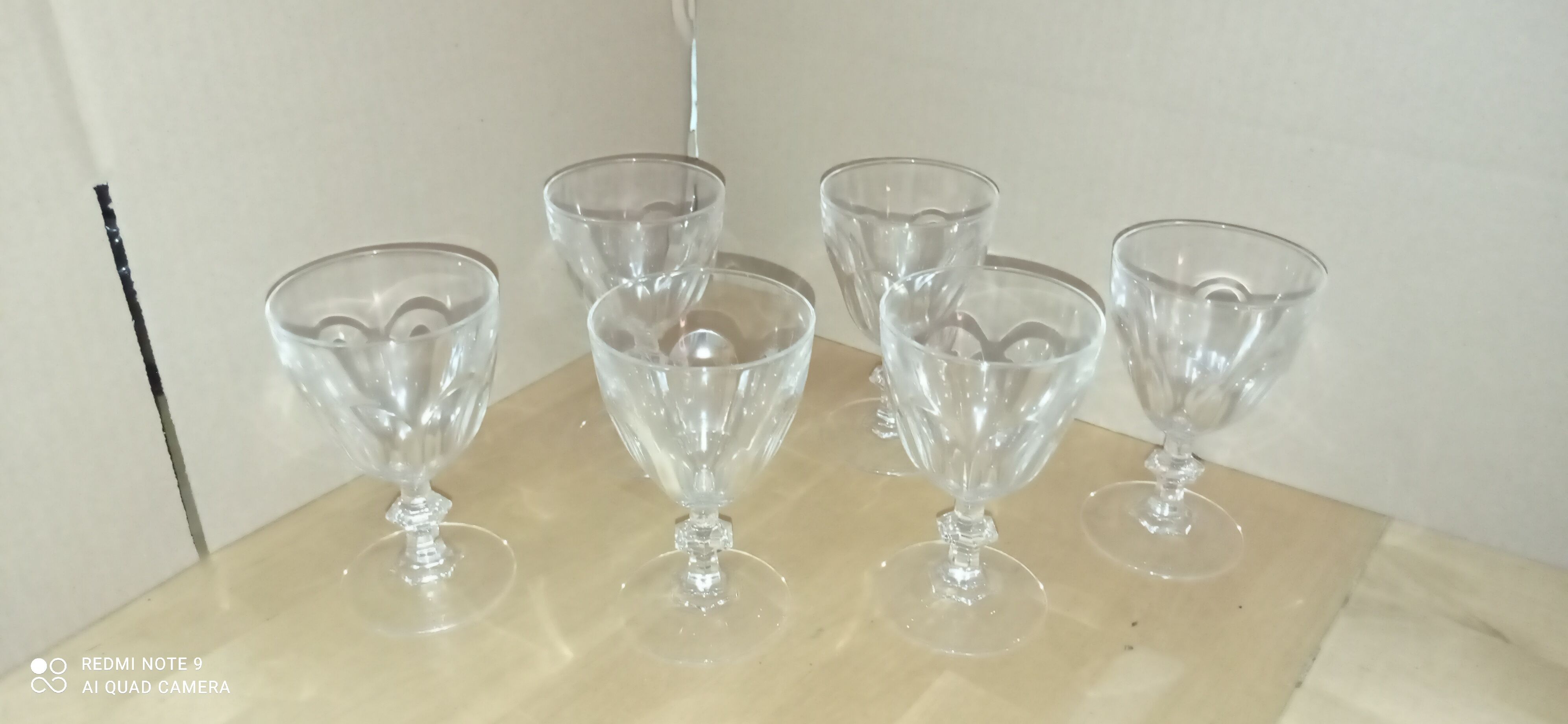 6 verres à vin cristal Rambouillet
