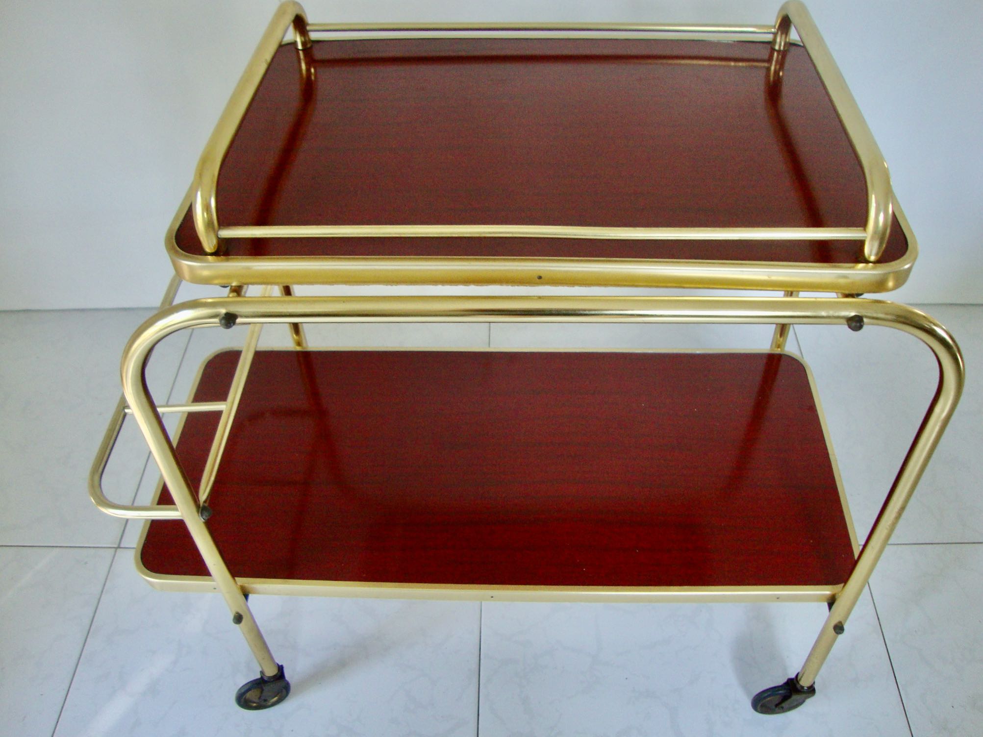 Vintage dessert with serving tray