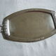Tray silver metal art deco 2 handles small flowers