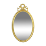 Miroir ovale xl avec couronne cadre en bois or Deknudt 112cm