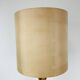 Vintage turned wood lamp, silk lampshade