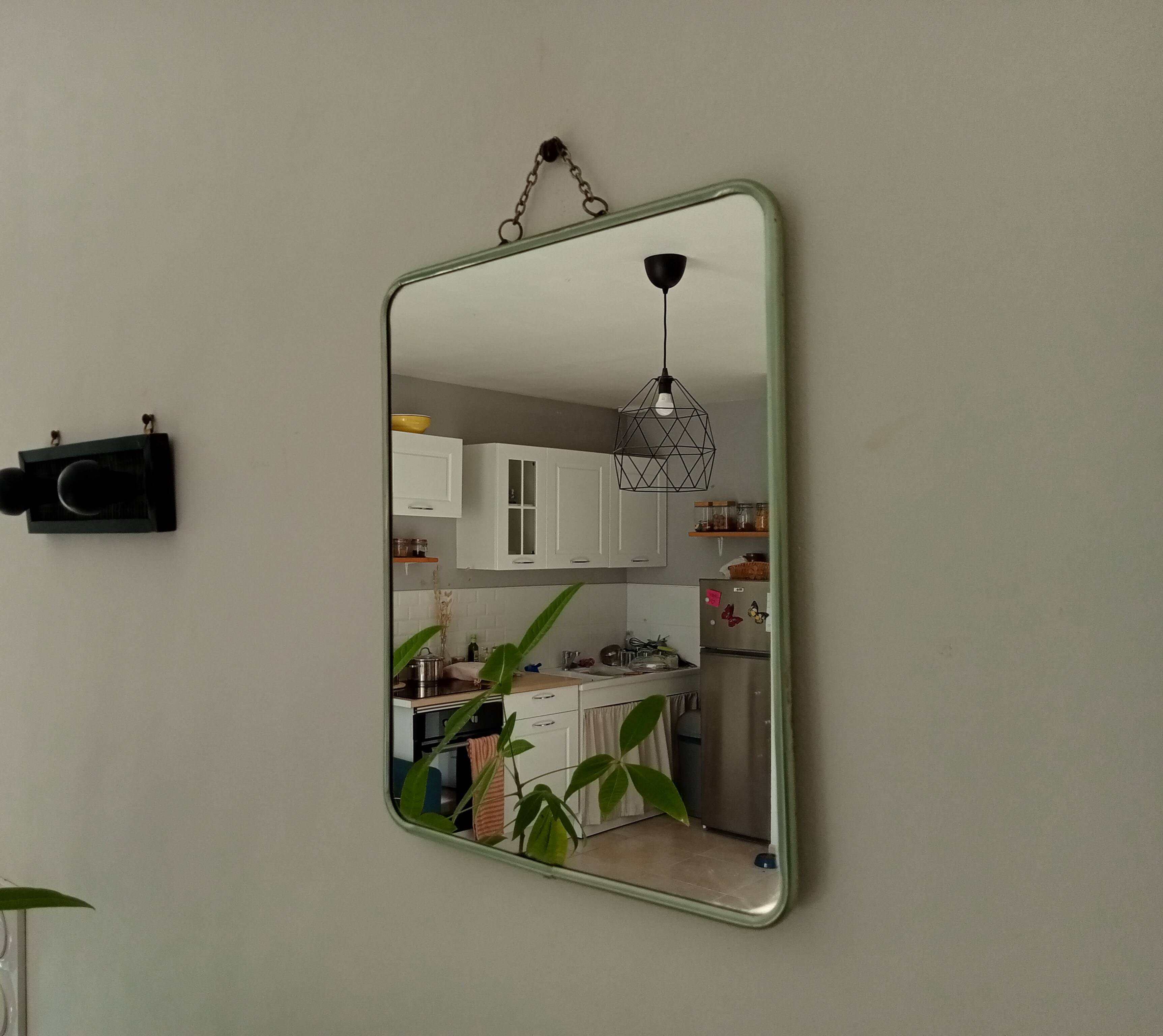 Vintage barber mirror from the 1950s