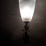 Lampe bronze art nouveau tulipe pressed muller degue schneider 32x10 art deco