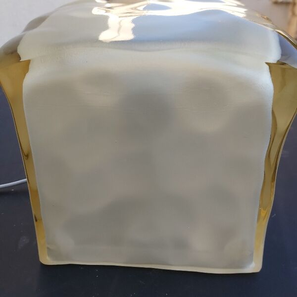 Lampe glaçon verre années 80