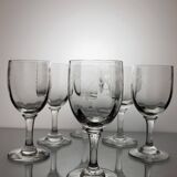 Glass carafe with engraved decoration