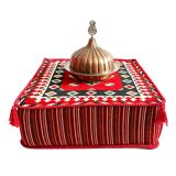 Oriental corner table, pouf