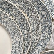 6 iron earthenware flat plates "Renaissance" Creil et Montereau