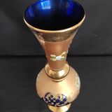 Gold and midnight blue vase