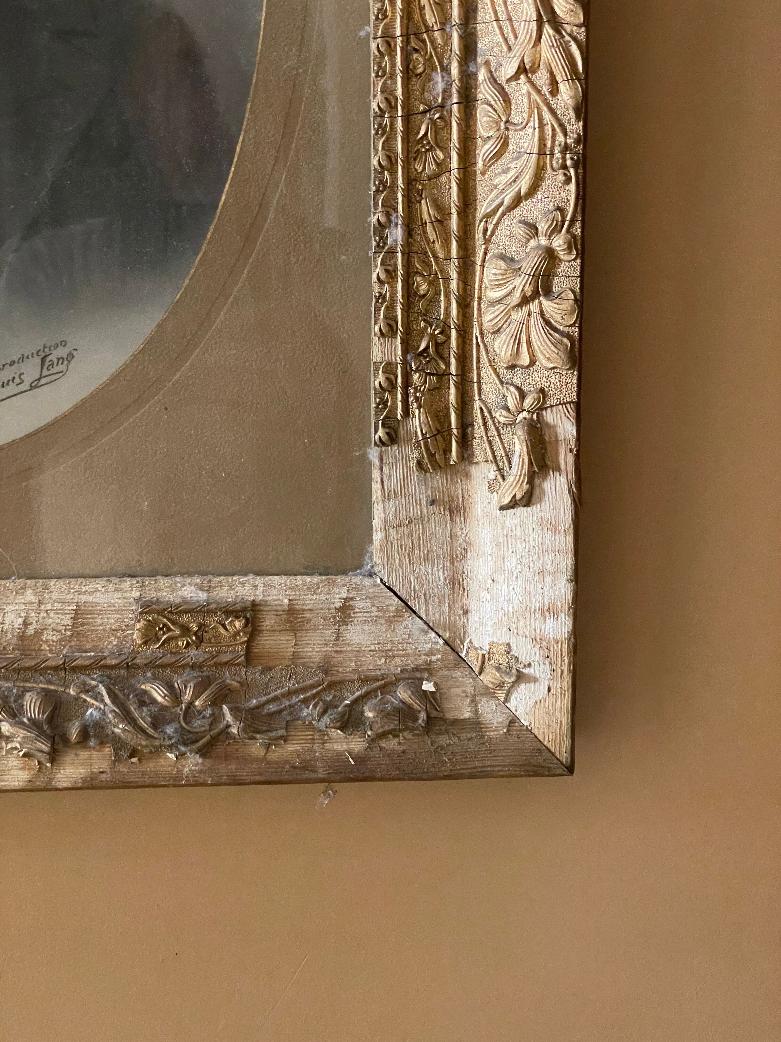 Old framed portrait photo