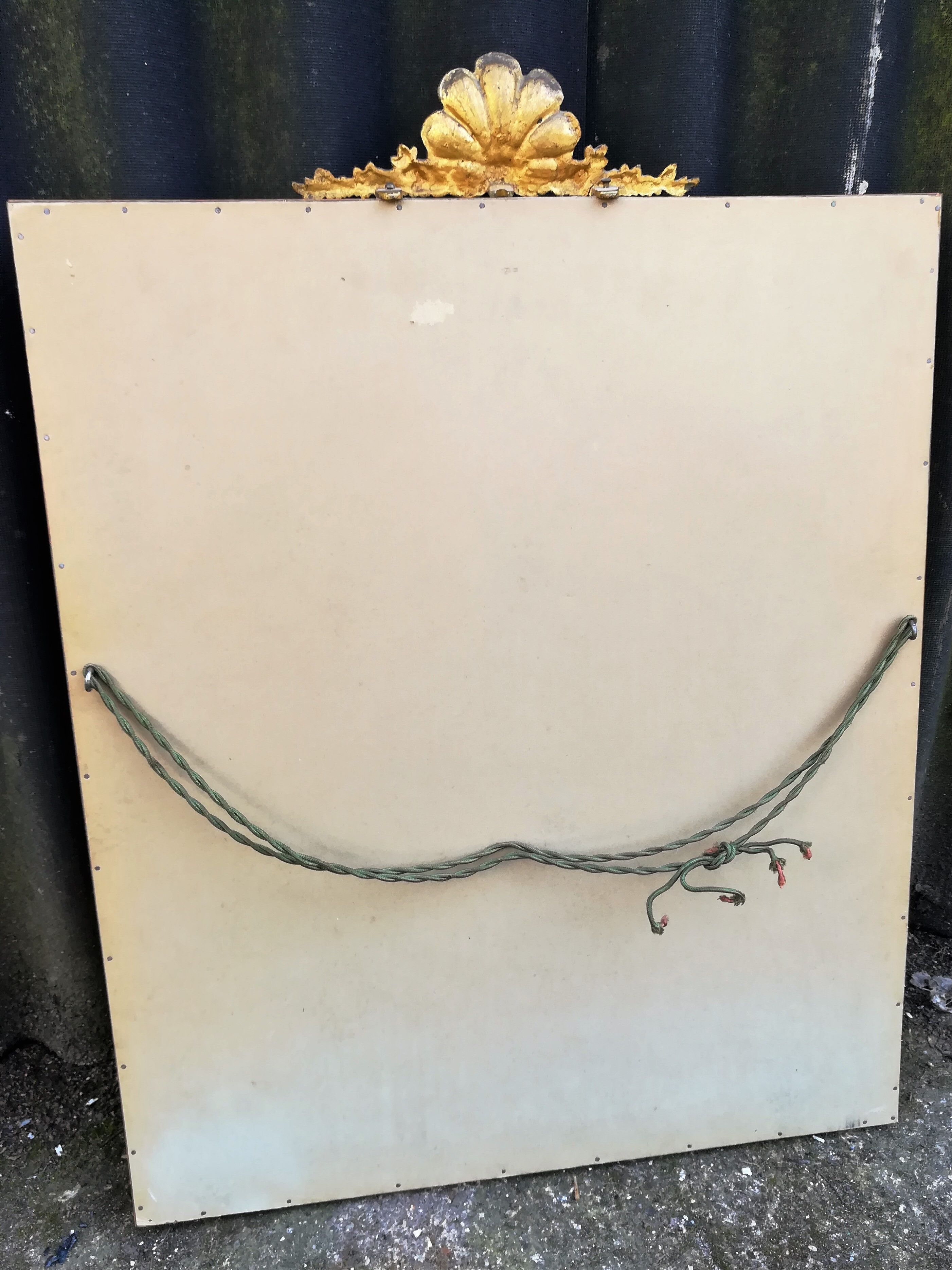 Mirror wooden gold with shell 66x50cm