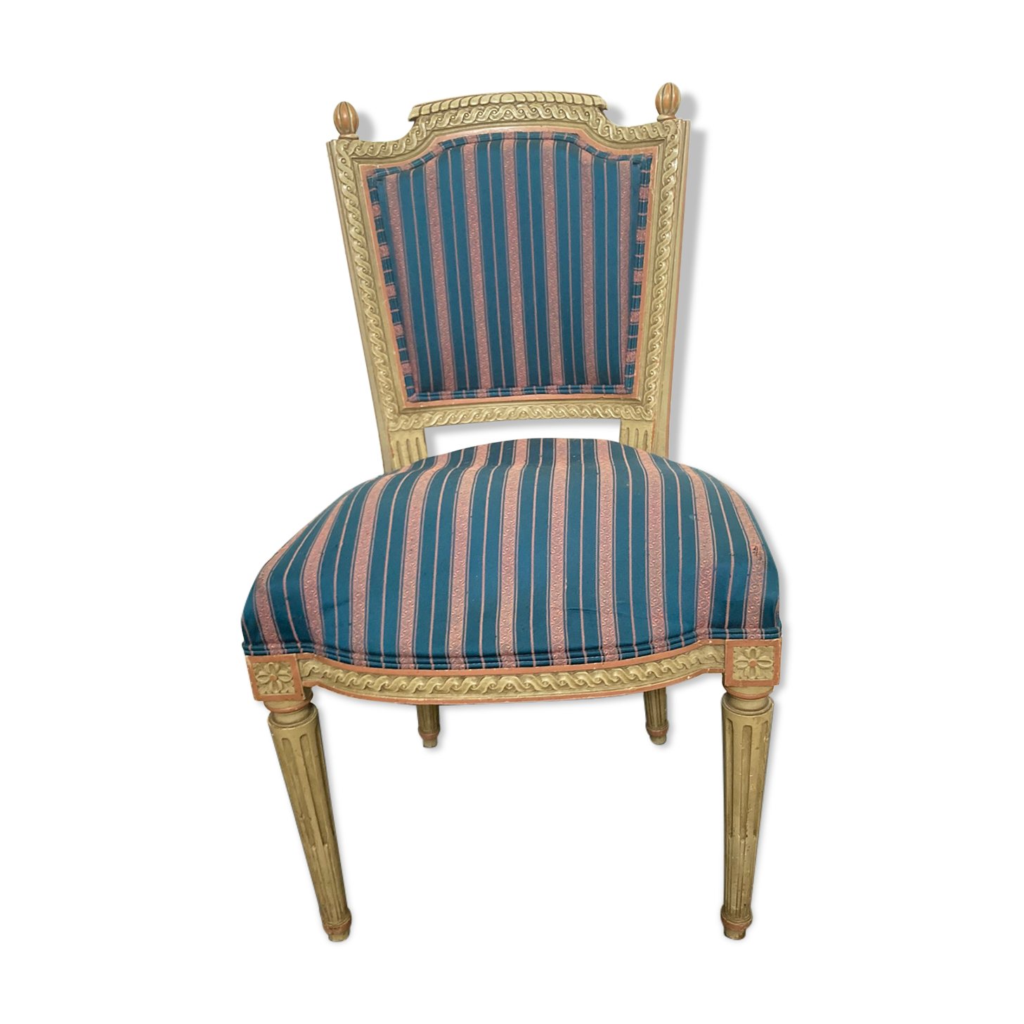 Old louis XVI style chair patinated wood