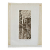 Gravure numérotée ancienne, vue de Venise