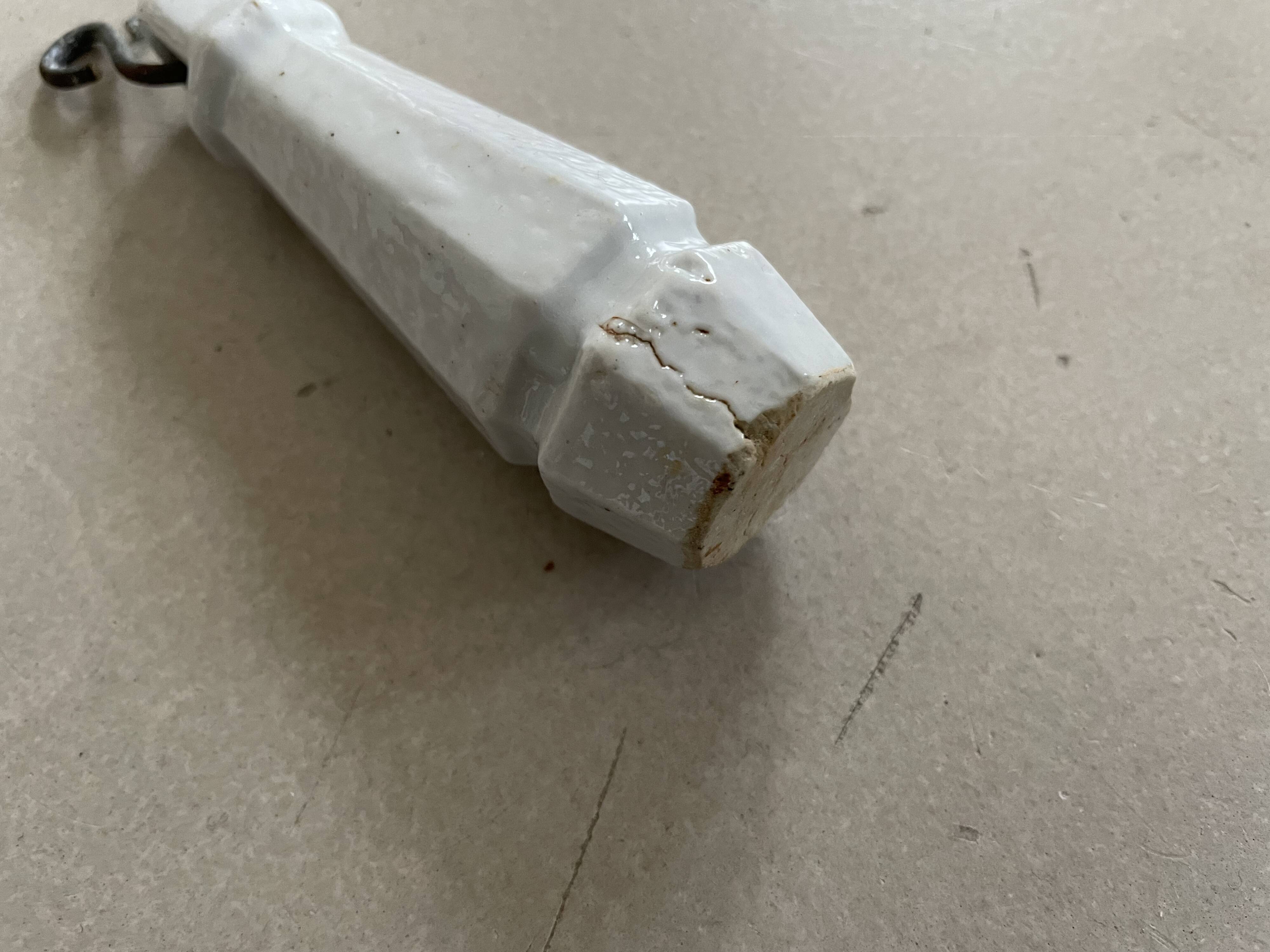 Ceramic flush handle