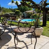 Handcrafted wrought iron garden chair