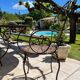 Handcrafted wrought iron garden chair