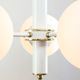 Vintage Italian Brass and Opaline Sputnik Chandelier, 1970s