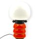 Lampe de table orange space age, F.lli Faver Italie, années 1970