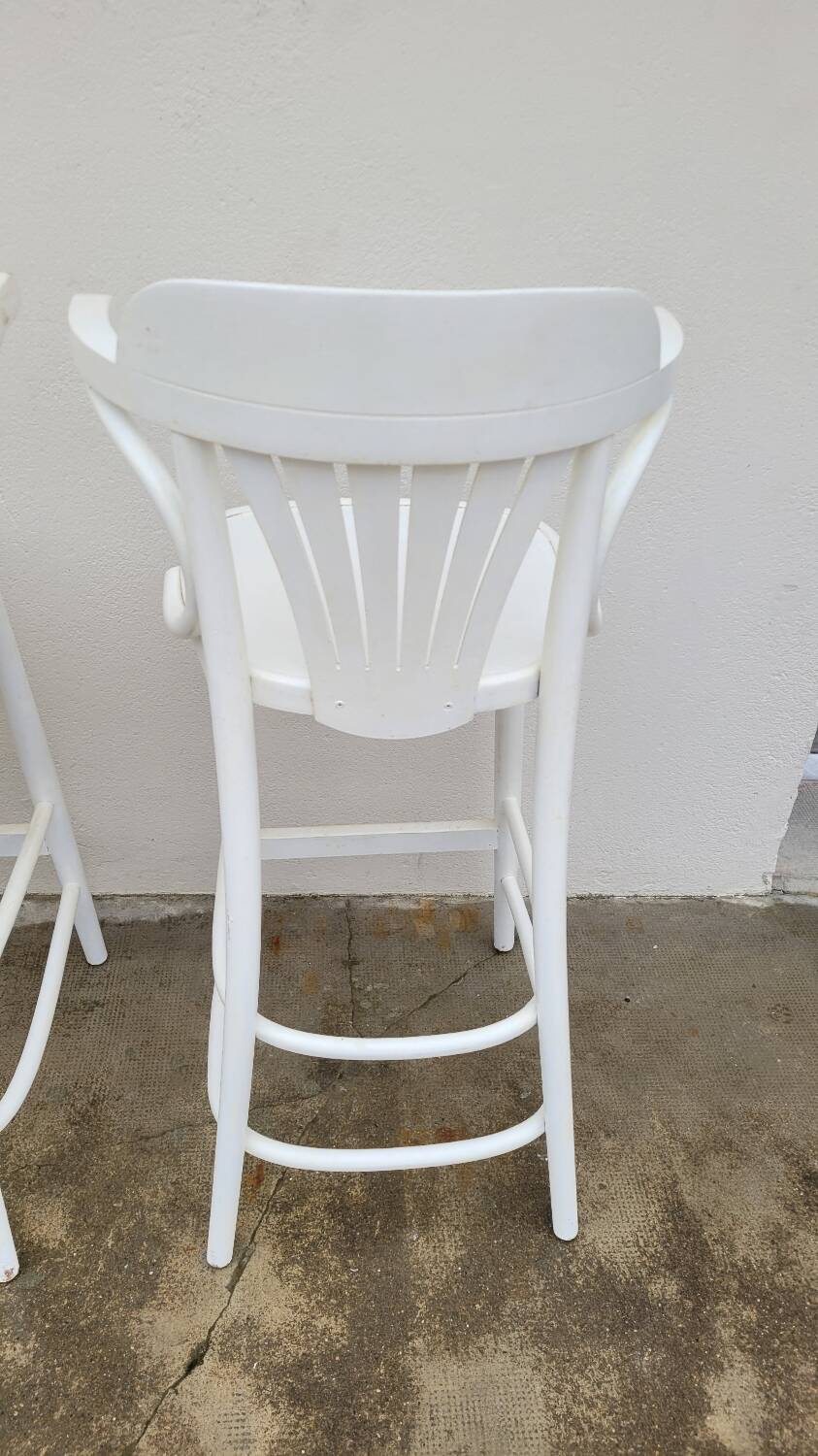 Set of 3 bentwood restaurant bar stools bistro