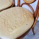 Set of 4 Vintage Bentwood Dining Chairs: Cane Back, Leather Seat, Thonet St